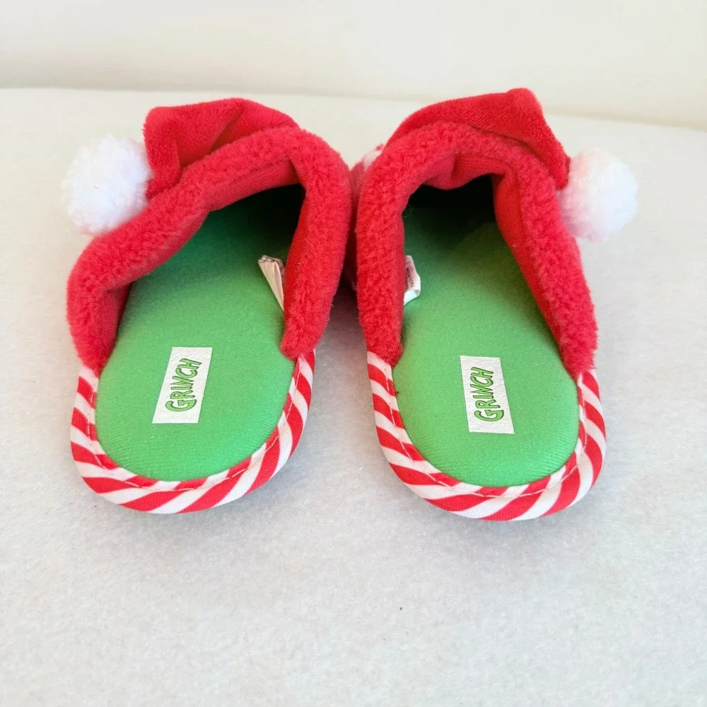 Dr Seuss Grinch Cindy Lou Who Christmas Slippers Womens Size 11-12 Red